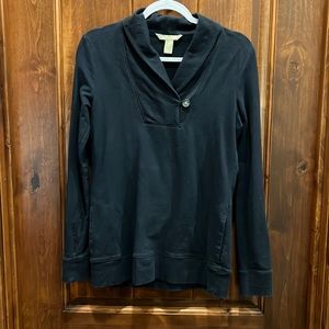 Banana Republic Size Medium Navy Blue Shawl-collared top